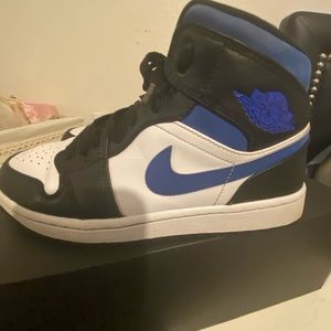 Blue and white Jordan 1